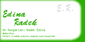 edina radek business card